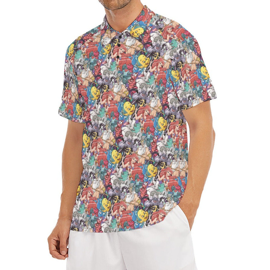 Undersea Crew Sketch - Men's Polo Shirt