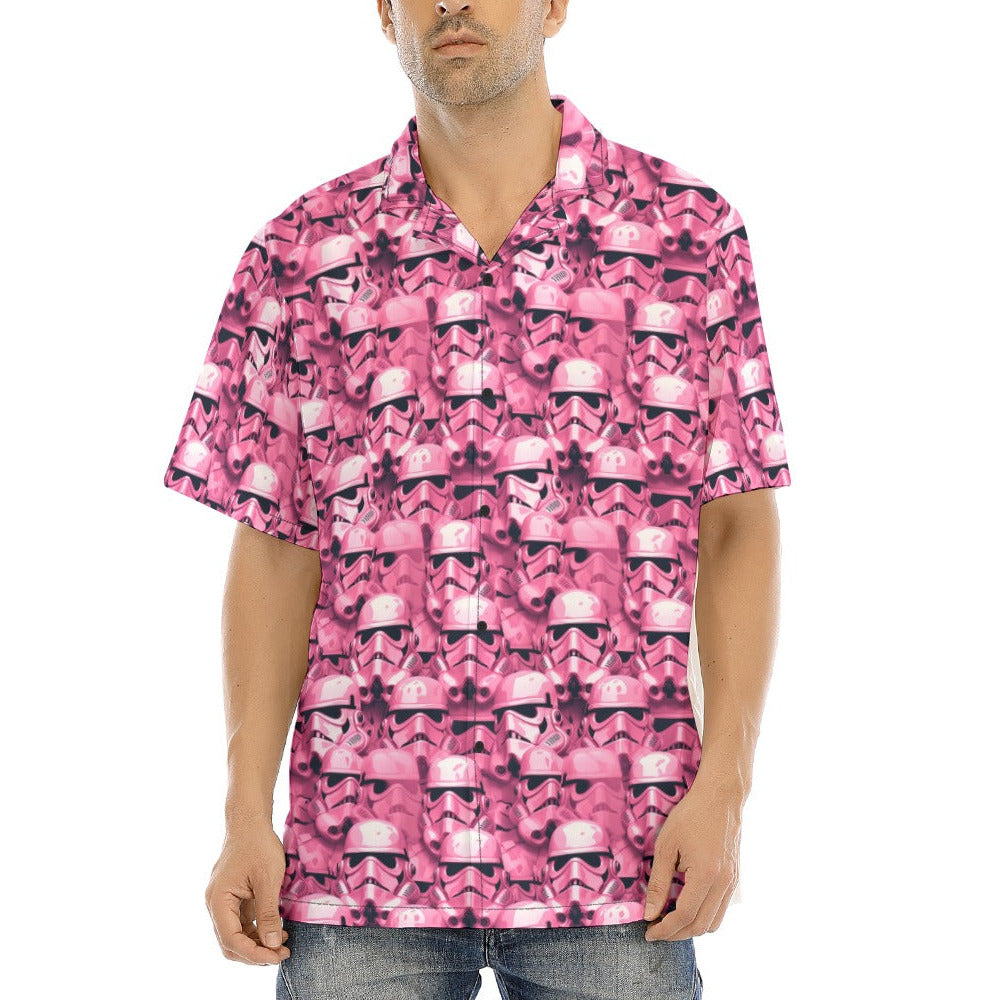 Pink Helmet Battalion - Men's Hawaiian Button Up Shirt