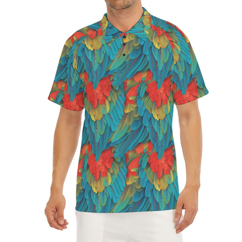 Animal Print - Macaw Parrot - Men's Polo Shirt
