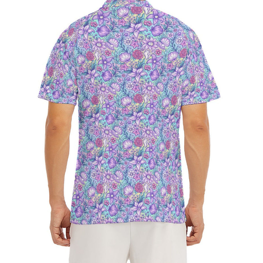 Fairytale Florals – Mermaid Princess - Men's Polo Shirt