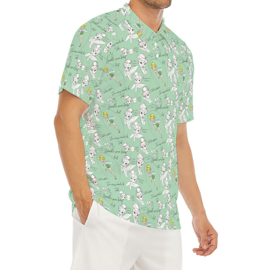 Drawing Pixie Fairy - Men's Polo Shirt