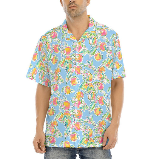 Peachy Keen - Men's Hawaiian Button Up Shirt