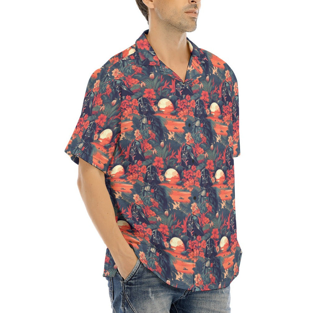 Tropical Dark Side Escape - Men's Hawaiian Button Up Shirt