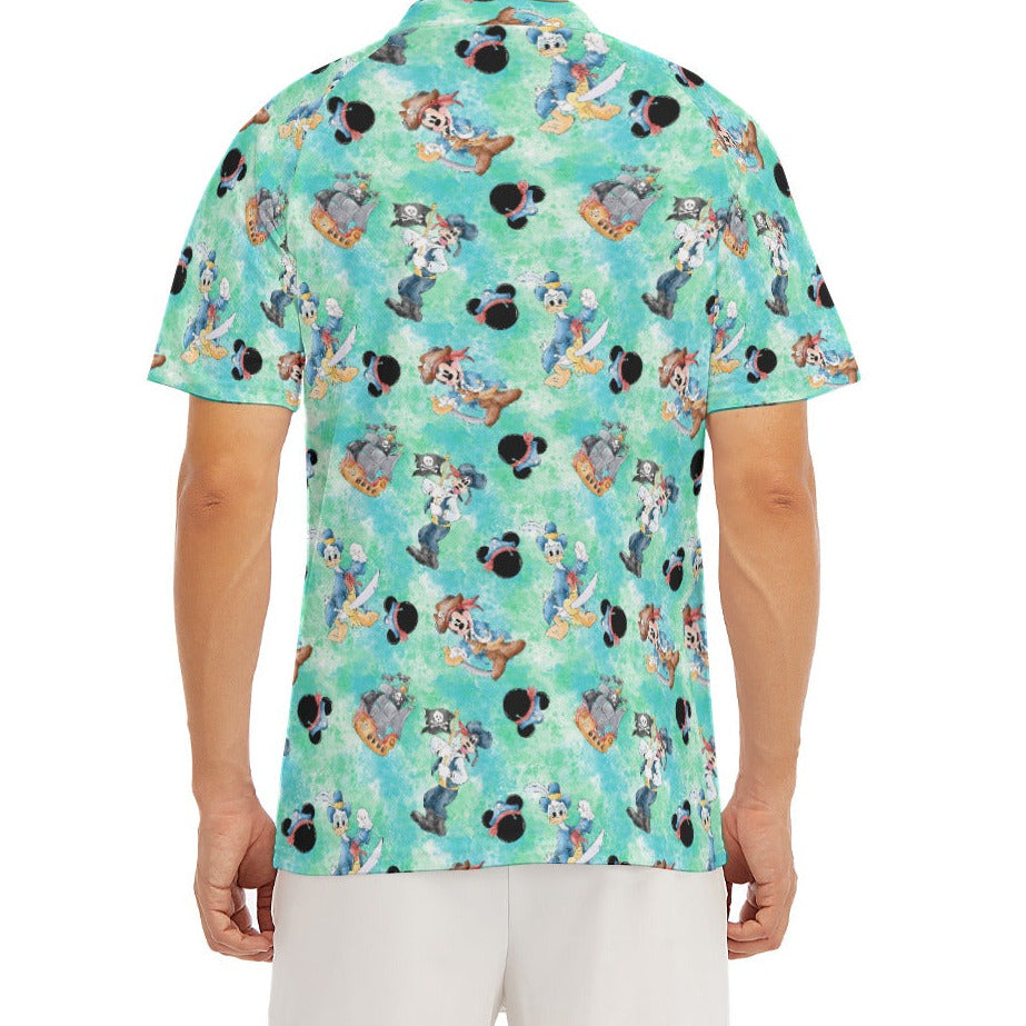 Pirate Crew Watercolor Adventure - Men's Polo Shirt
