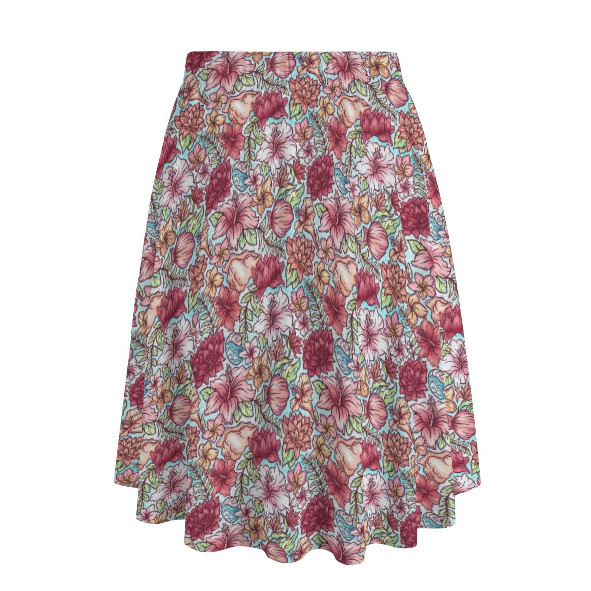 Fairytale Florals – Island Princess - Women's Pocket Midi Skirt