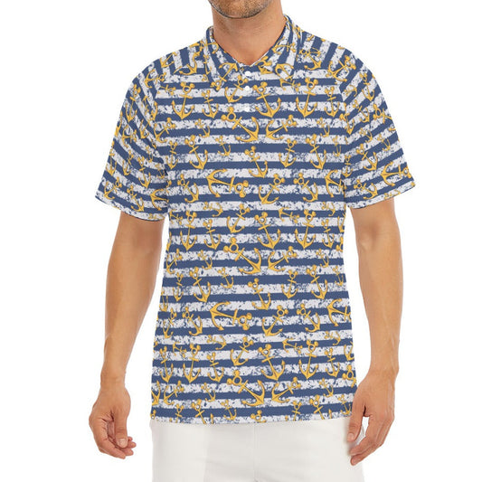 Nautical Mouse Ear Anchors - Men's Polo Shirt