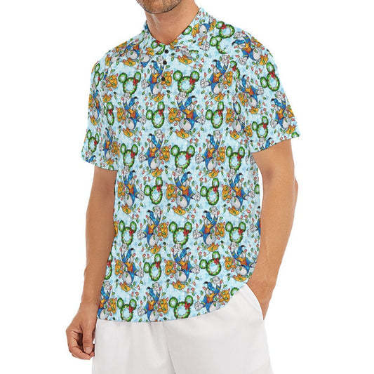 Duck’s Holiday Lights Tangle - Men's Polo Shirt