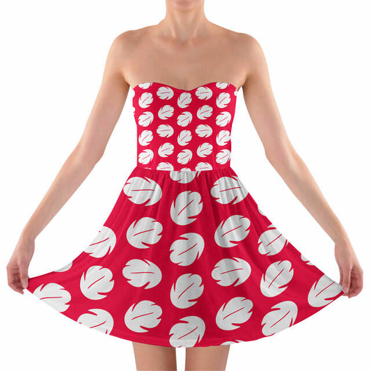 Sweetheart Strapless Skater Dress - 4XL - Lilo Hawaiian Dress- READY TO SHIP