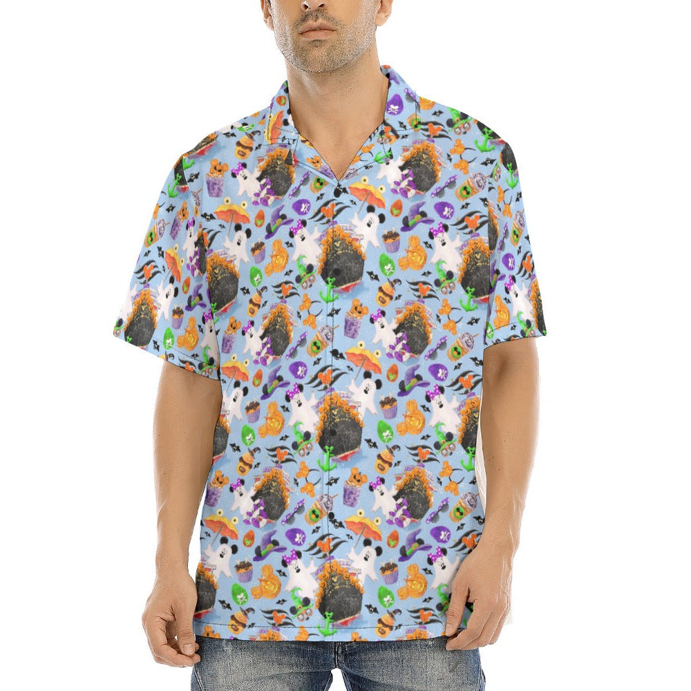 Halloween On The High Seas - Men's Hawaiian Button Up Shirt