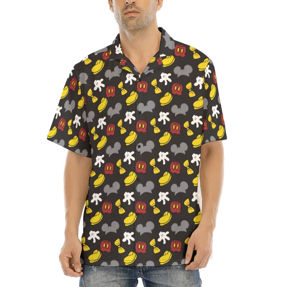 Classic Mouse Style - Men's Hawaiian Button Up Shirt