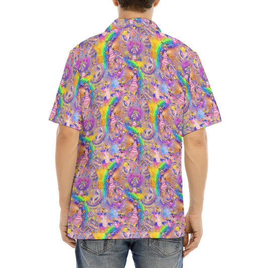 Figment Watercolor Rainbow - Men's Hawaiian Button Up Shirt