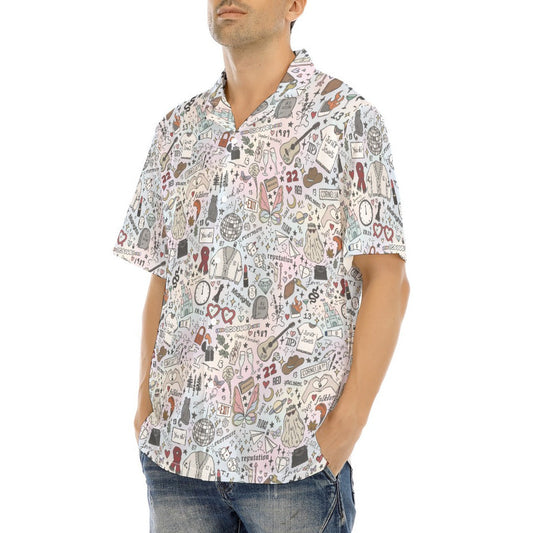 Every Era Collage - Men's Hawaiian Button Up Shirt