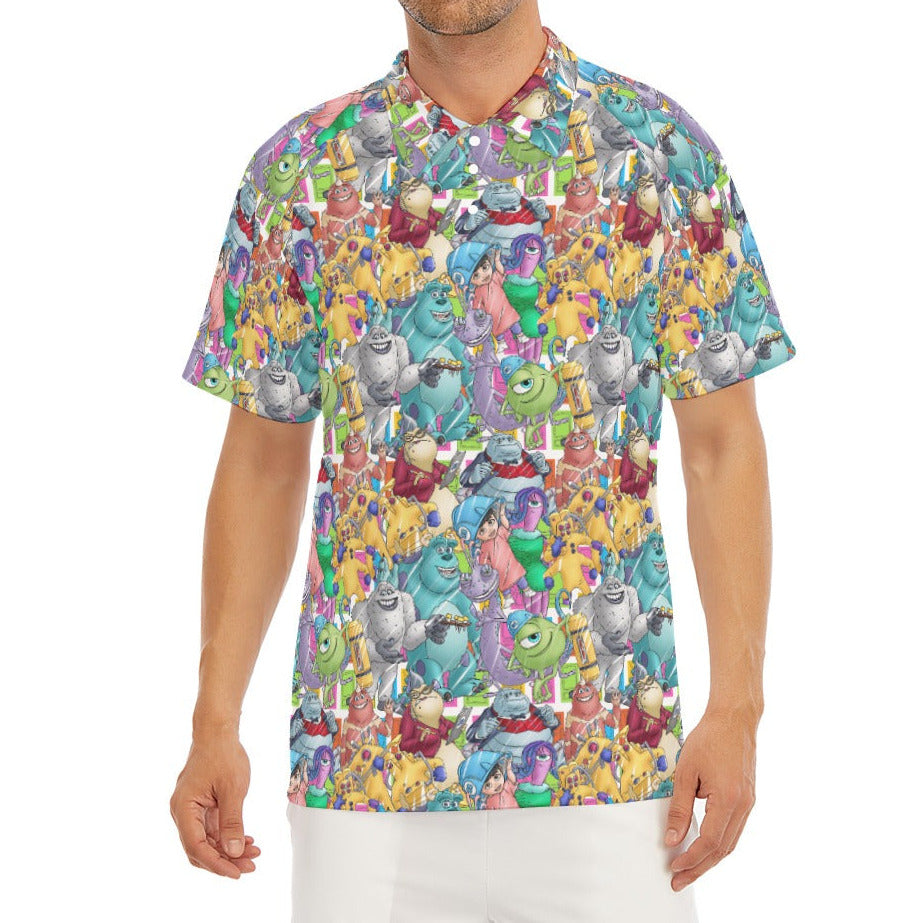 Monster Mayhem Sketched - Men's Polo Shirt