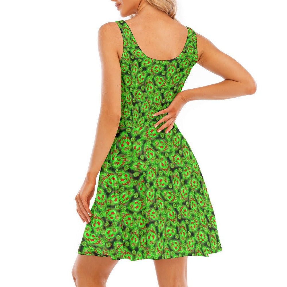 Just One Bite - Women's Sleeveless Pocket Skater Dress