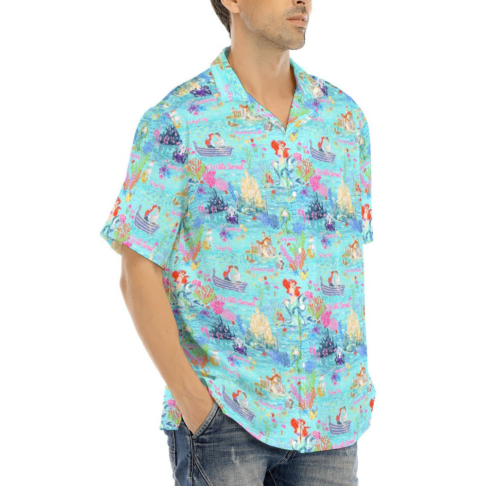 Ocean Wonderland Dreams - Men's Hawaiian Button Up Shirt