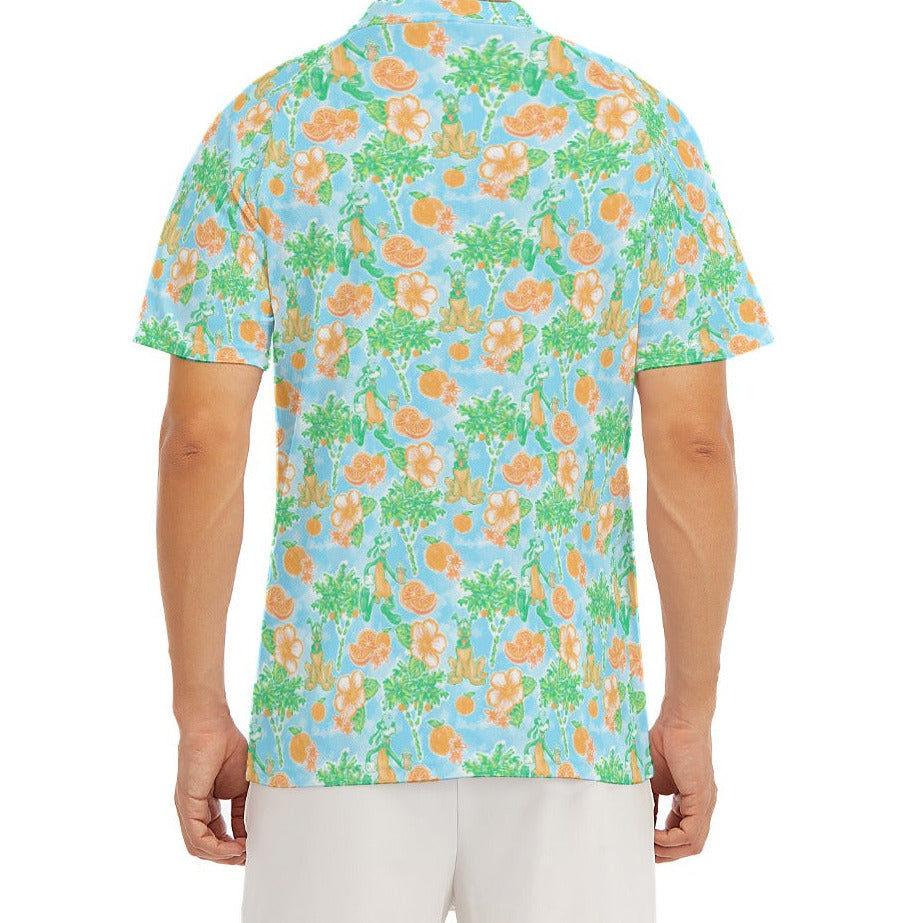 Neon Tangerine Island Pals - Men's Polo Shirt