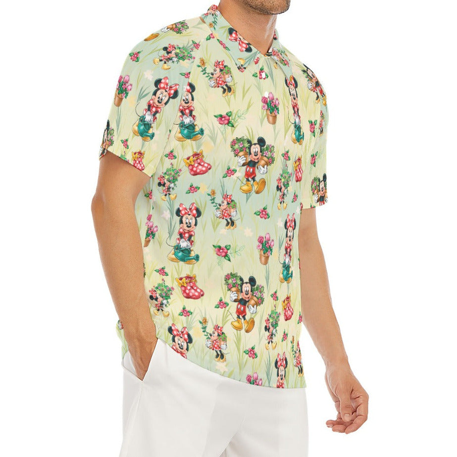 Garden Mouse Helpers at Work - Men's Polo Shirt