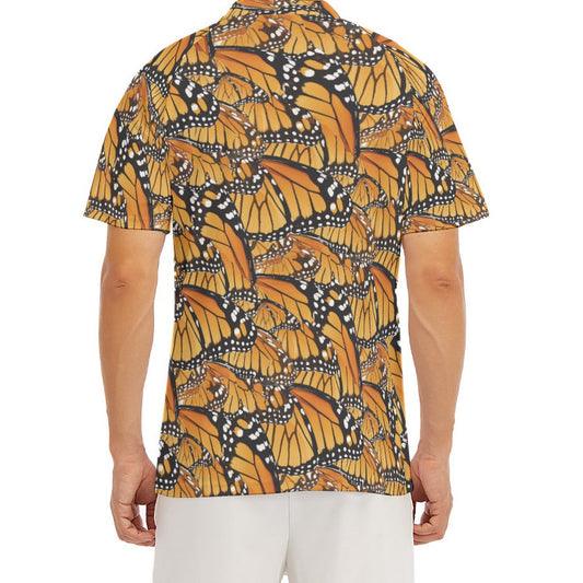 Animal Print - Monarch Butterfly - Men's Polo Shirt