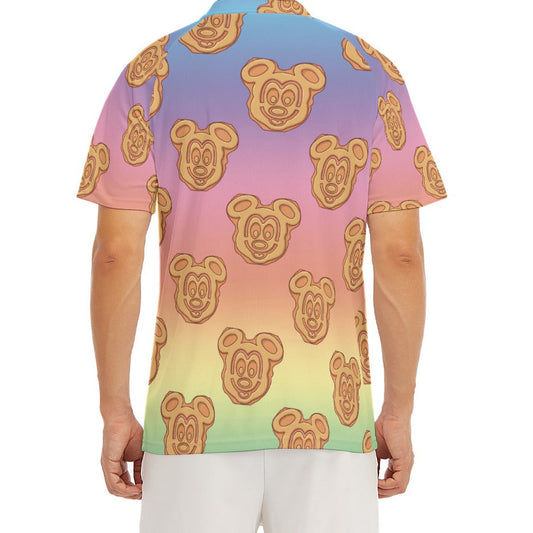 Rainbow Mouse Waffles - Men's Polo Shirt