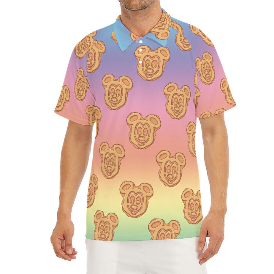 Rainbow Mouse Waffles - Men's Polo Shirt