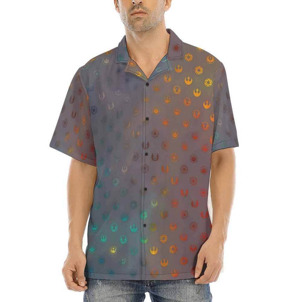 Galaxy Far Away - Men's Hawaiian Button Up Shirt