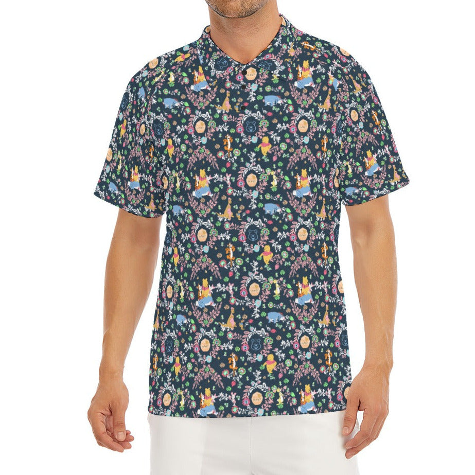 Garden Whimsy - Hundred Acre Blooms - Men's Polo Shirt