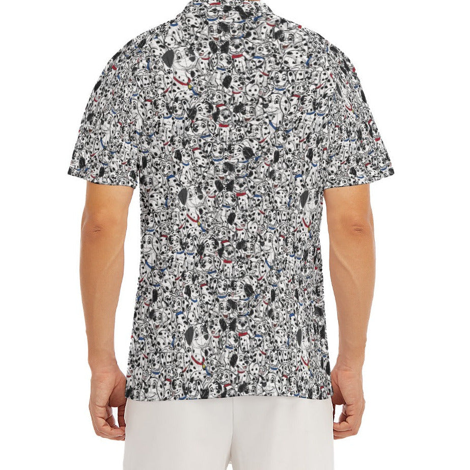 Sketchy Spotted Puppies - Men's Polo Shirt