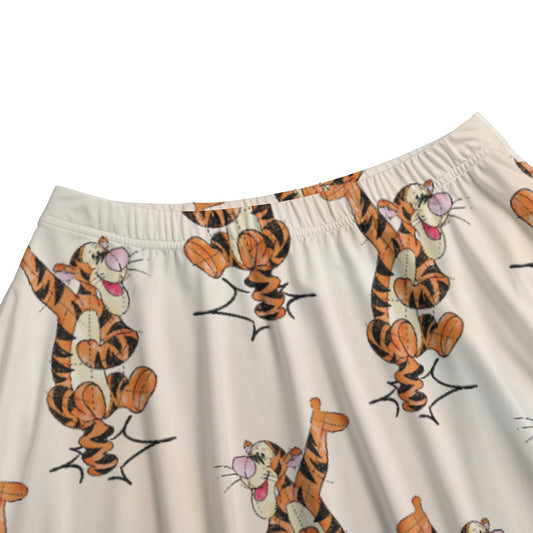 Sketched Bouncing Buddy - Women's Pocket Midi Skirt