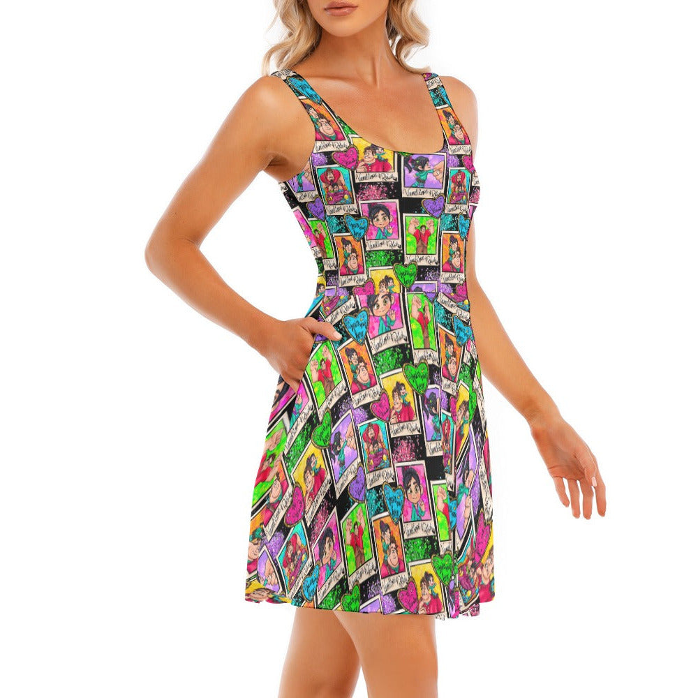 You're My Hero - Women's Sleeveless Pocket Skater Dress