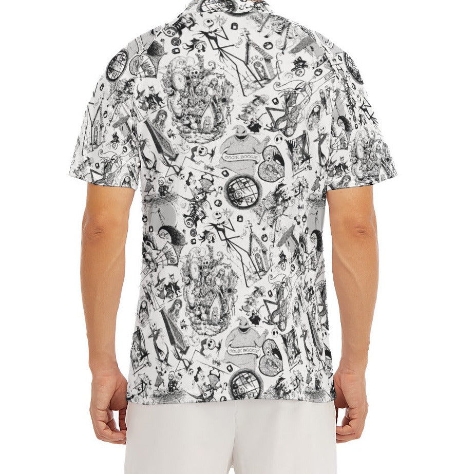Nightmare Halloween Sketches - Men's Polo Shirt