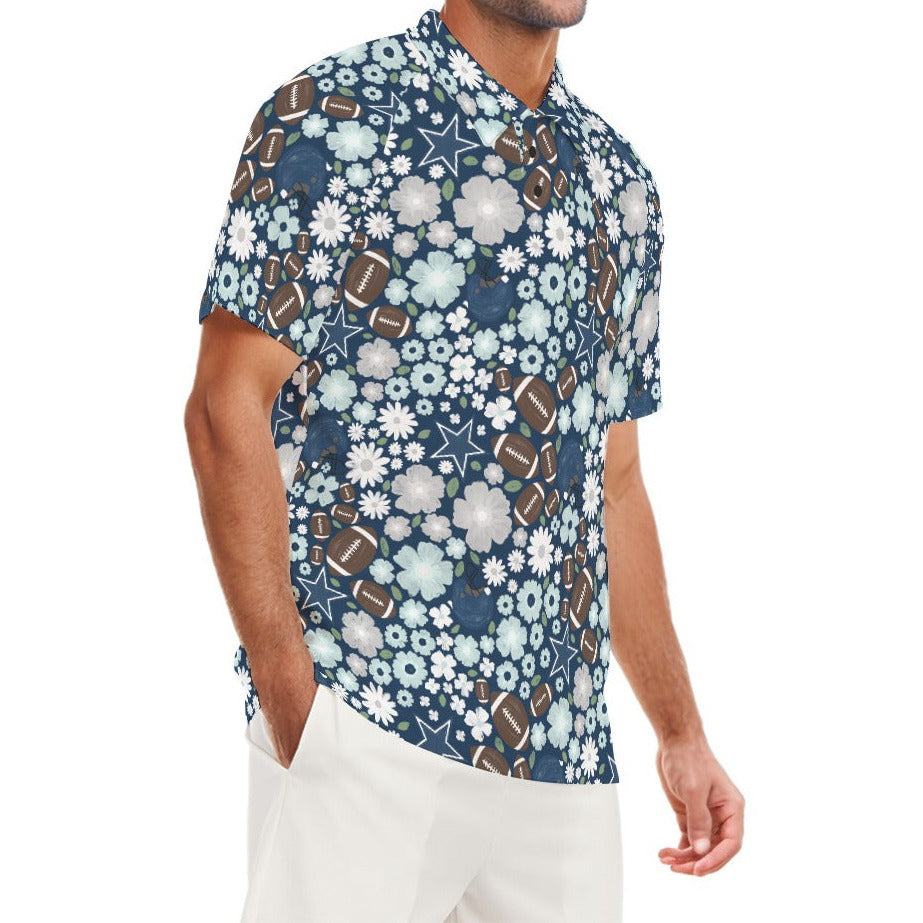 Blue Star Blooms - Men's Polo Shirt