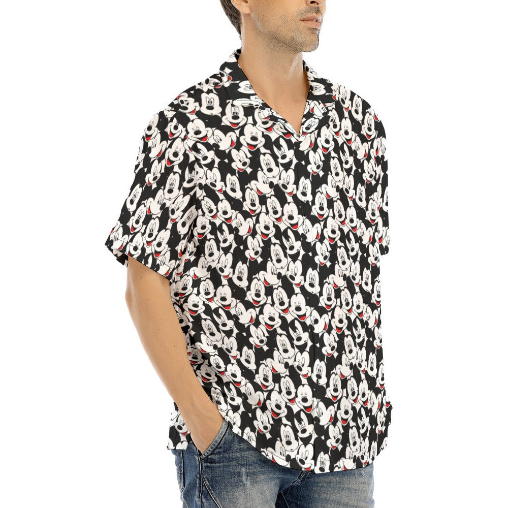 Many Faces of Classic Mouse - Men's Hawaiian Button Up Shirt