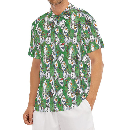 Sketched Snowman Christmas - Men's Polo Shirt