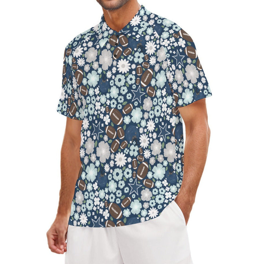 Blue Star Blooms - Men's Polo Shirt