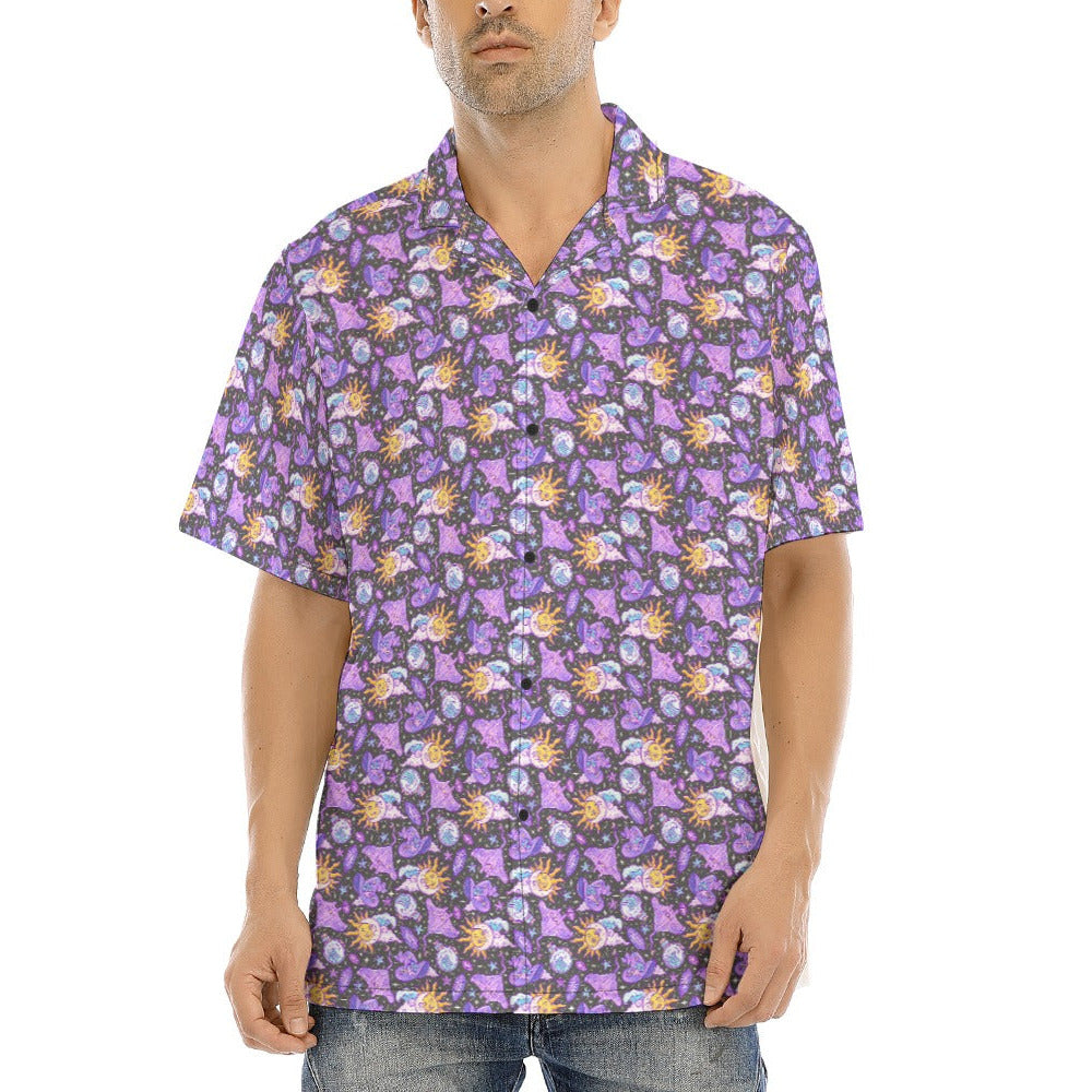 Mystical Manta Rays - Men's Hawaiian Button Up Shirt