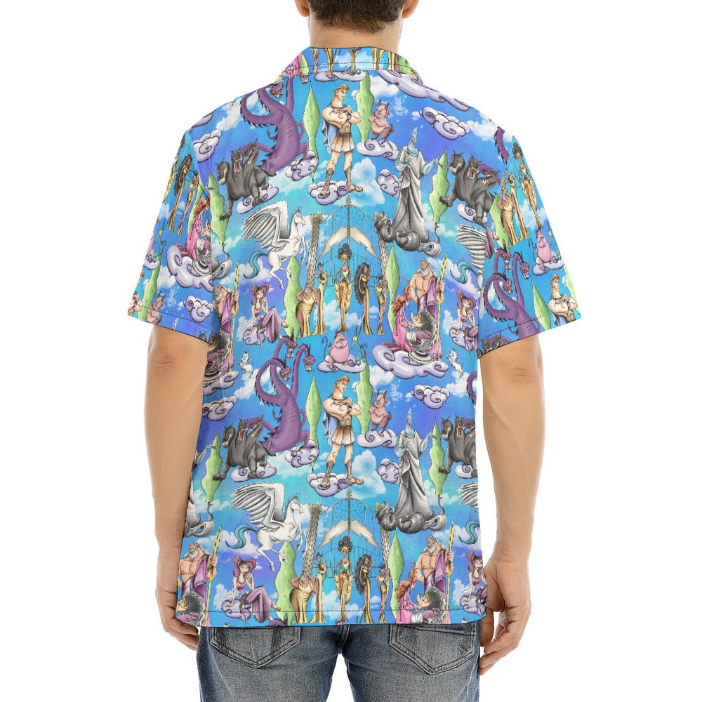 Mythic Hero Chaos Clouds - Men's Hawaiian Button Up Shirt