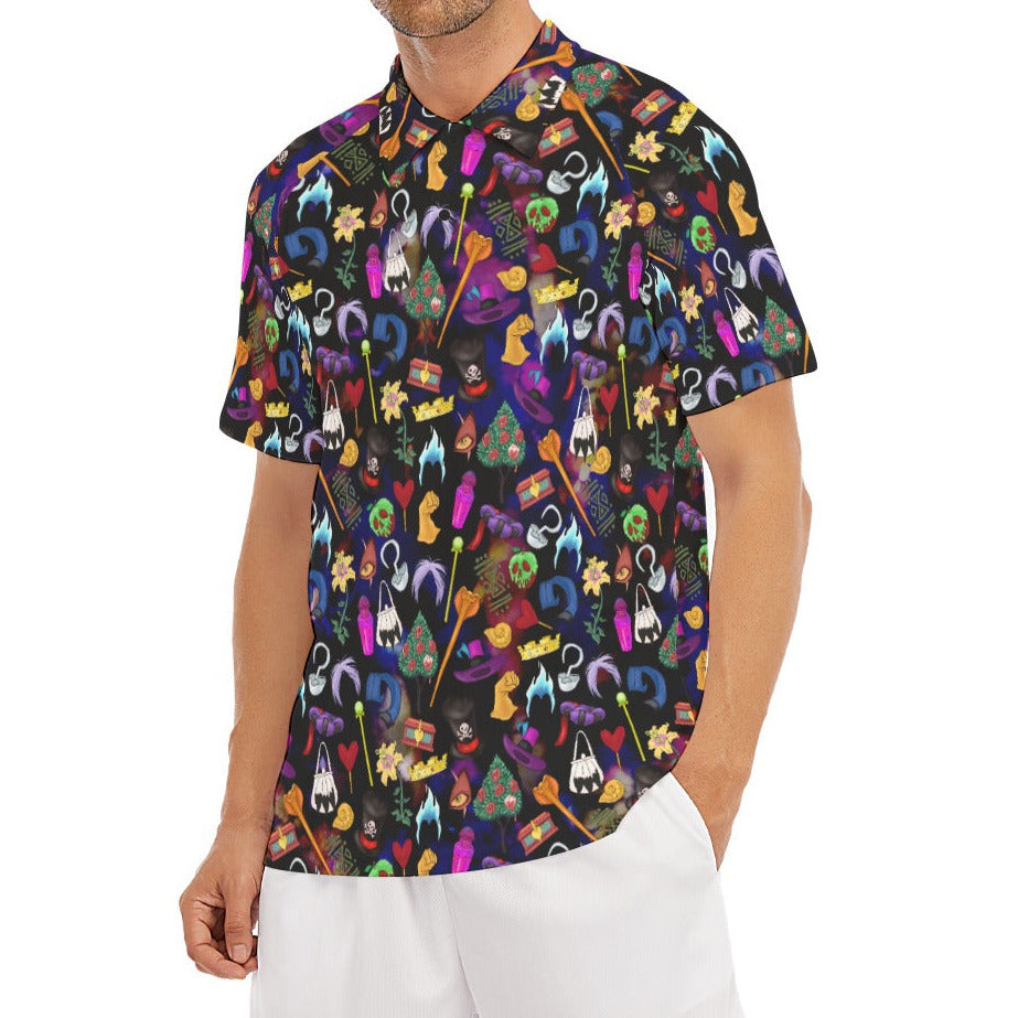 Villainous Icons Collage - Men's Polo Shirt
