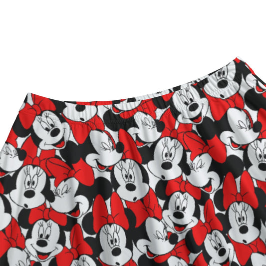 Many Faces of Polka Dot Mouse - Women's Pocket Midi Skirt