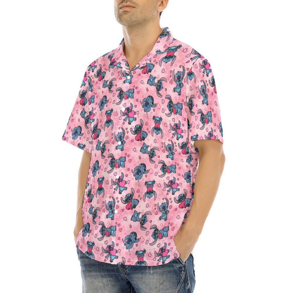Valentine’s Mischief - Men's Hawaiian Button Up Shirt