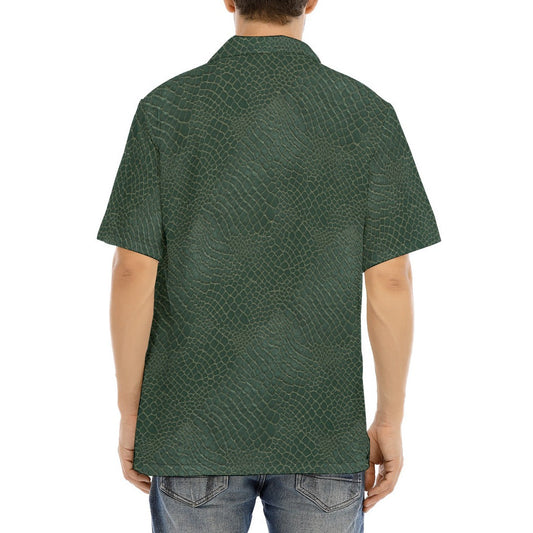 Animal Print - Alligator - Men's Hawaiian Button Up Shirt