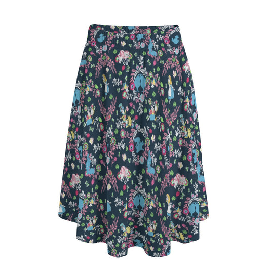 Garden Whimsy - Wonderland Dreams - Women's Pocket Midi Skirt
