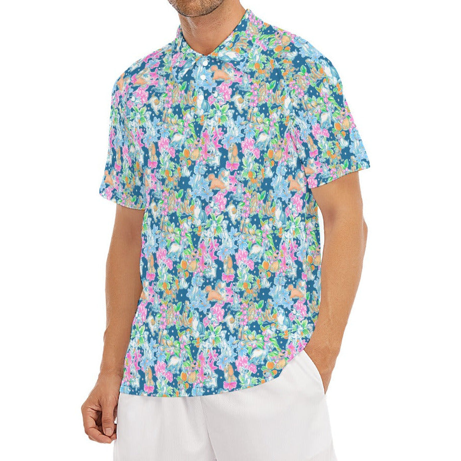 Tropical Paws & Petals - Beloved Dogs - Men's Polo Shirt