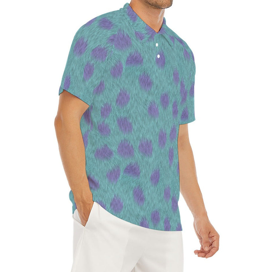 Turquoise Monster Spots - Men's Polo Shirt