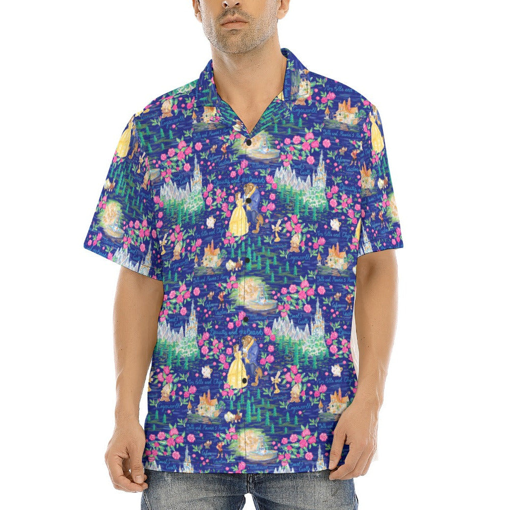 Enchanted Forest Romance - Men's Hawaiian Button Up Shirt