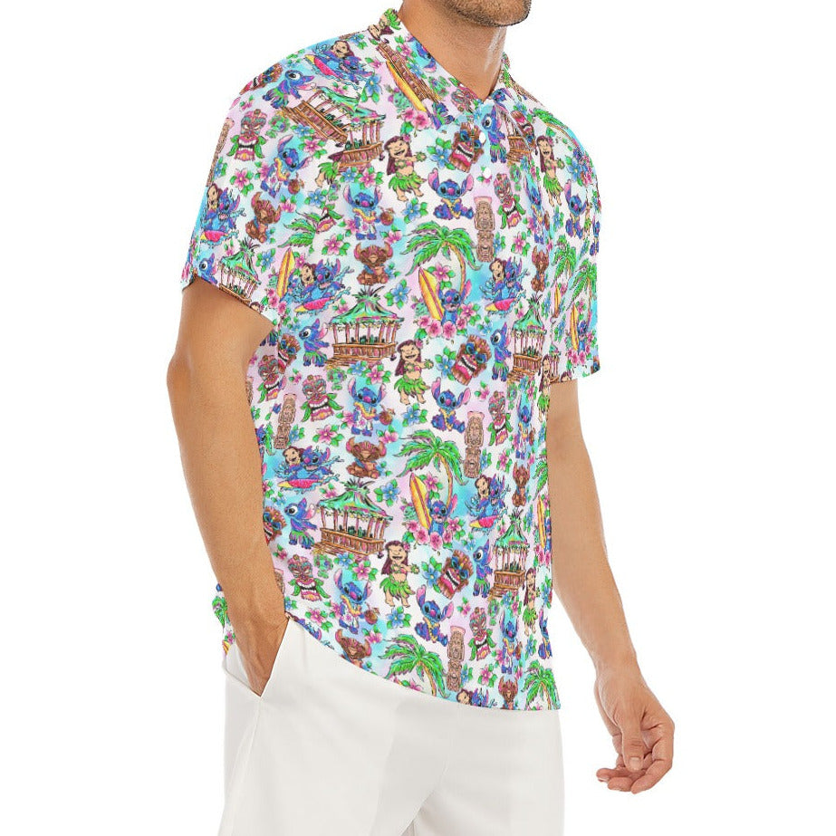 Bright Island Chaos Hand Drawn - Men's Polo Shirt