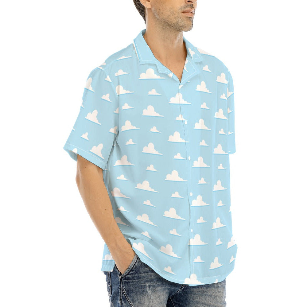 Andy’s Room Clouds - Men's Hawaiian Button Up Shirt