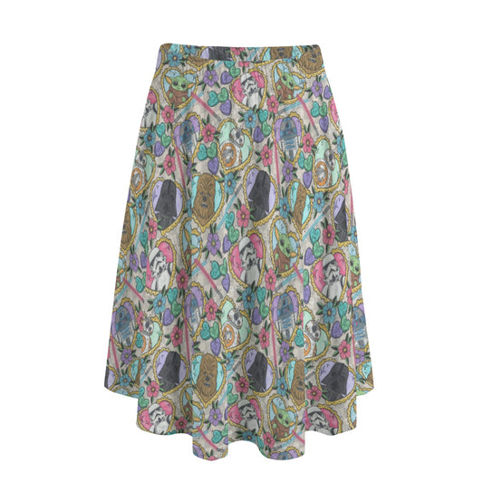 Tattoo Hearts Galactic Legends - Women's Pocket Midi Skirt
