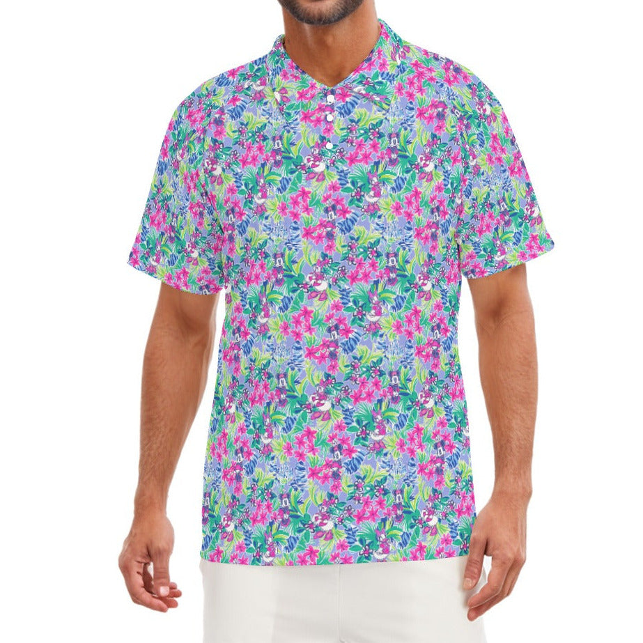 Bright Tropical Bliss - Island Mouse Duo - Men's Polo Shirt