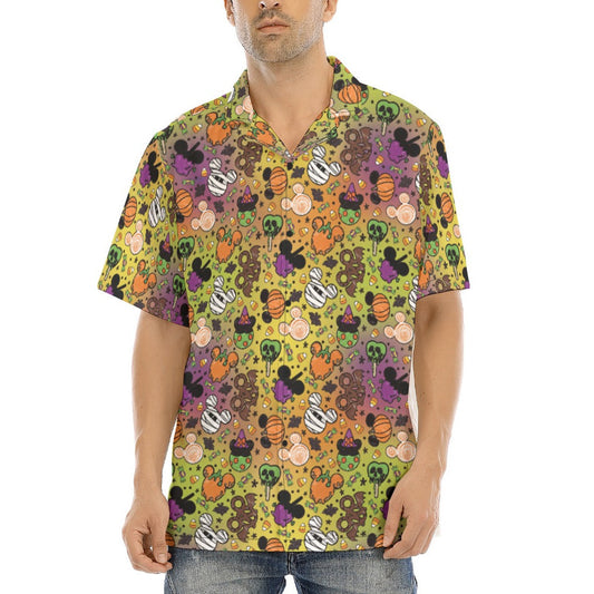 Monster Snacks Treats - Men's Hawaiian Button Up Shirt