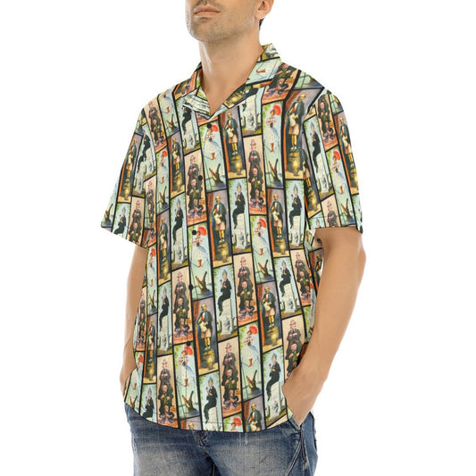 Stretch Room Portraits - Men's Hawaiian Button Up Shirt